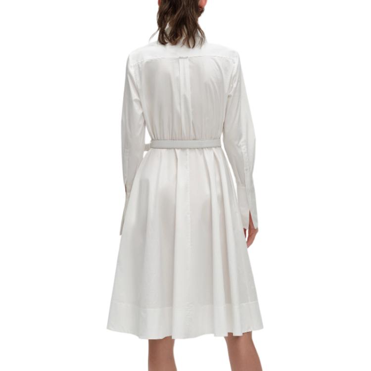 Purchase (W) カールラガーフェルド SS24 ホワイトカットアウトディテール Aライン長袖ドレス. 241L1203