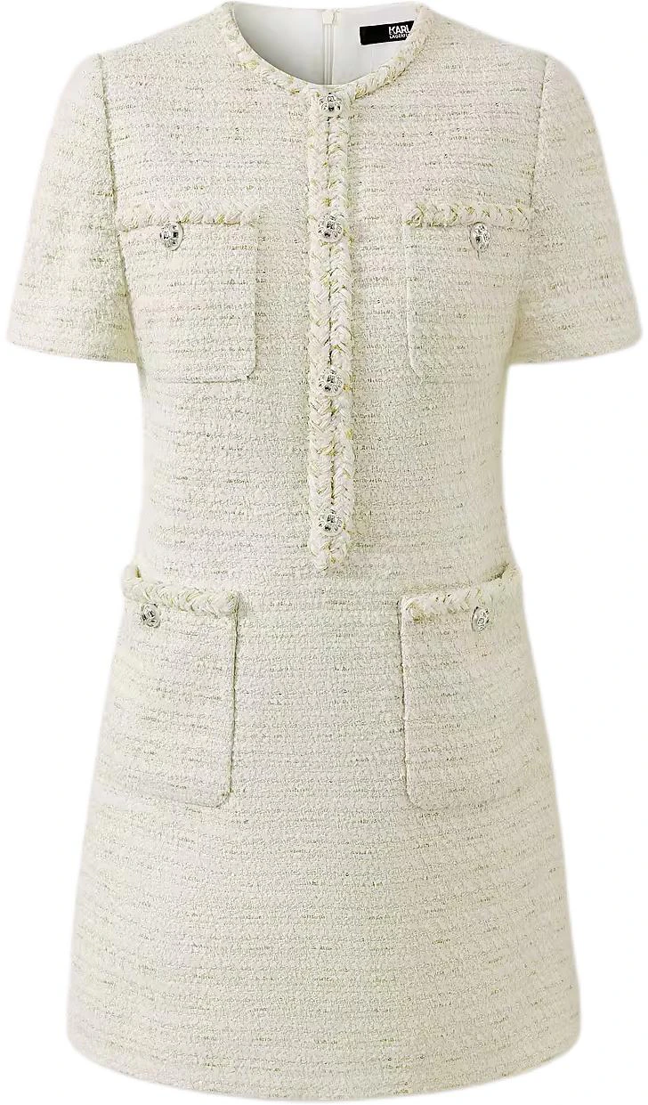 women-karl-lagerfeld-ss-24-white-tweed-a-line-midi-dress-short-sleeve-casual-241-l1315