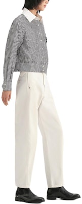 (Women) Karl Lagerfeld Striped Logo Embroidered Long Sleeve Shirt Black/White. 236L16E5 Details for (Women) Karl Lagerfeld Striped Logo Embroidered Long Sleeve Shirt Black/White. 236L16E5