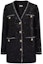 Buy (Women) Karl Lagerfeld Tweed V-Neck Coat Black - Everyday Commuter Style E27L1574