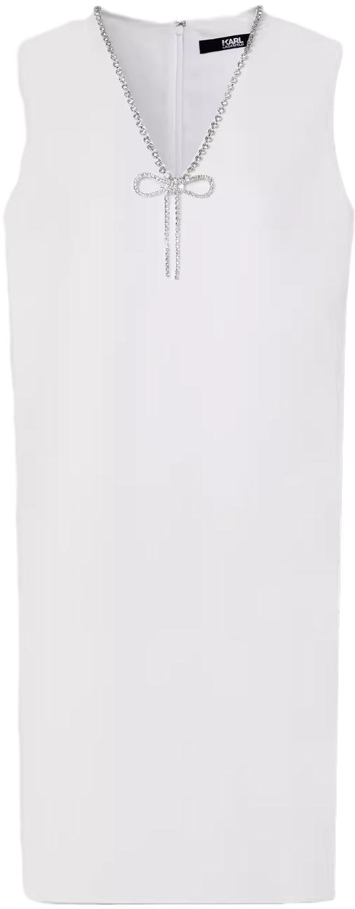 women-karl-lagerfeld-white-bow-crystal-v-neck-sleeveless-dress-ss-23-e33-l1329