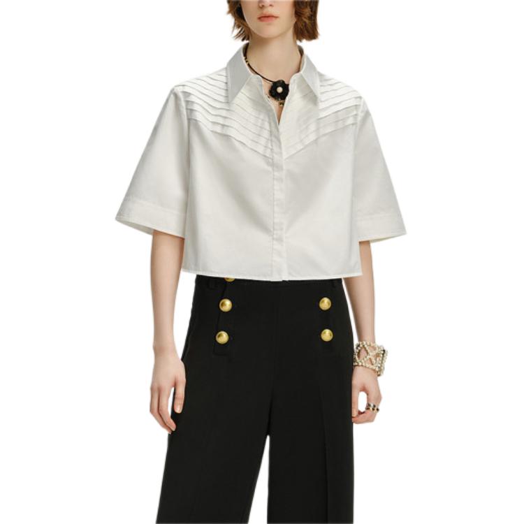 Shop (Women) KARL LAGERFELD  White Business Casual Long Sleeve Shirt 241L1621