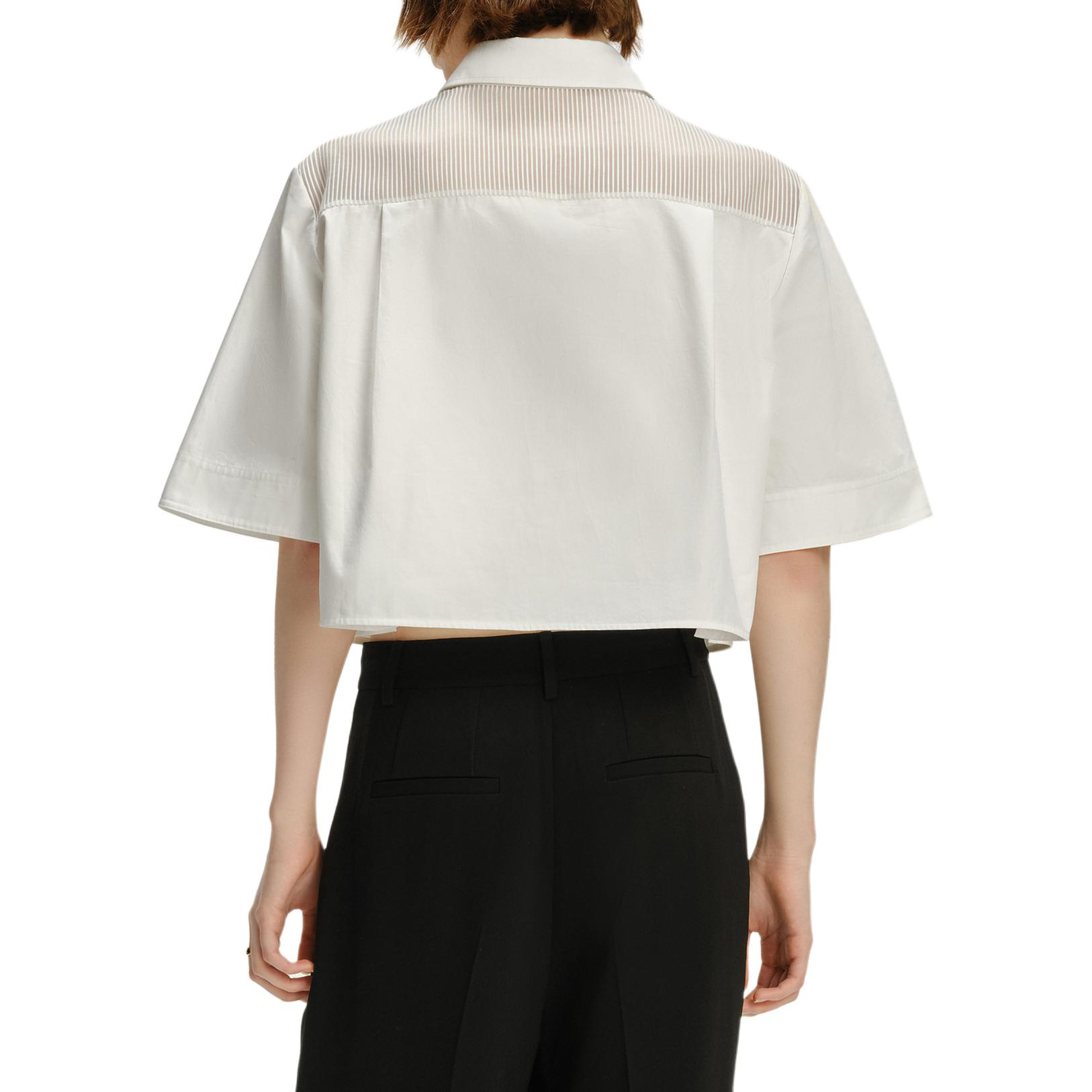 Purchase (Women) KARL LAGERFELD  White Business Casual Long Sleeve Shirt 241L1621