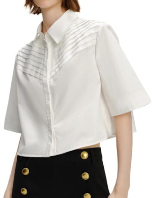 (Women) KARL LAGERFELD White Business Casual Long Sleeve Shirt 241L1621 Sizing (Women) KARL LAGERFELD White Business Casual Long Sleeve Shirt 241L1621