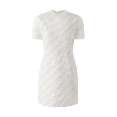 (Women) KARL LAGERFELD White Chain Print Short Sleeve Casual Dress. 236L1372