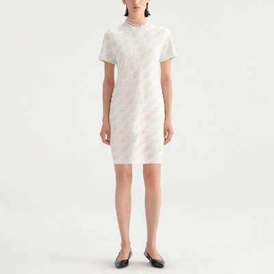 (Women) KARL LAGERFELD White Chain Print Short Sleeve Casual Dress. 236L1372 Lookbook (Women) KARL LAGERFELD White Chain Print Short Sleeve Casual Dress. 236L1372