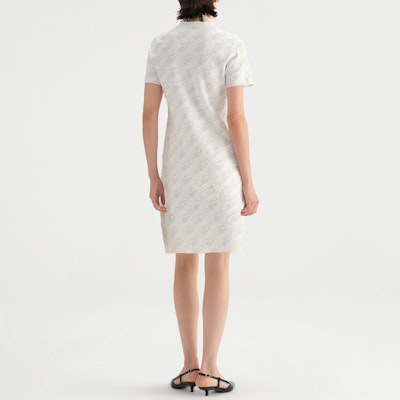 (Women) KARL LAGERFELD White Chain Print Short Sleeve Casual Dress. 236L1372 Shop (Women) KARL LAGERFELD White Chain Print Short Sleeve Casual Dress. 236L1372