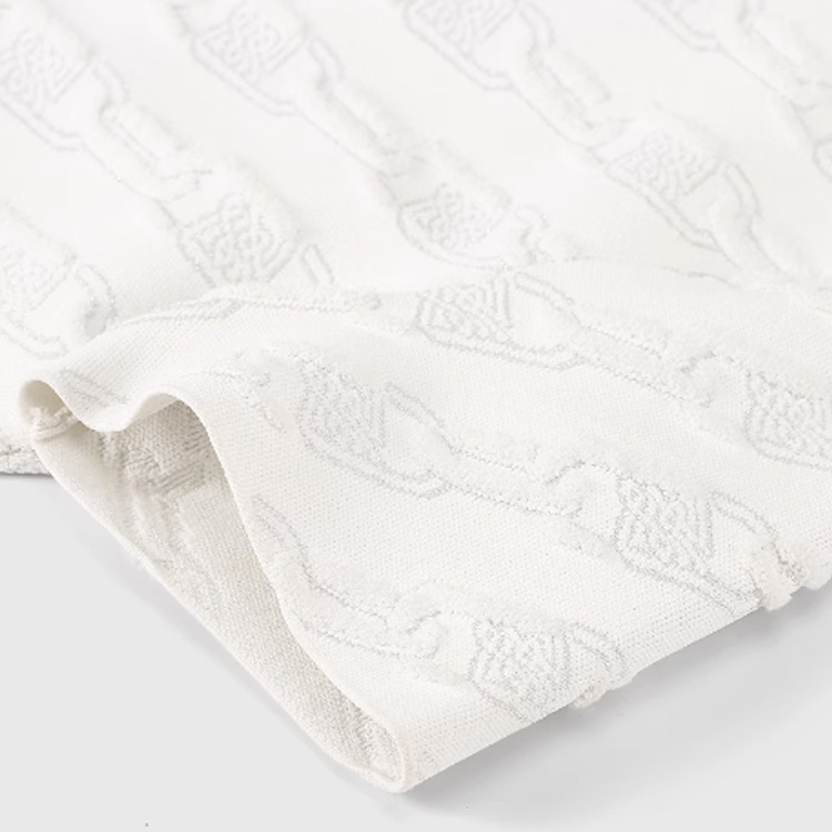 Sizing (Women) KARL LAGERFELD  White Chain Print Short Sleeve Casual Dress. 236L1372