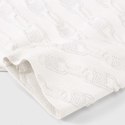 (Women) KARL LAGERFELD White Chain Print Short Sleeve Casual Dress. 236L1372 Sizing (Women) KARL LAGERFELD White Chain Print Short Sleeve Casual Dress. 236L1372