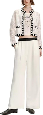 (Women) KARL LAGERFELD White Embroidered Knit Cardigan SS24 Long Sleeve Top. 241L2049 Lookbook (Women) KARL LAGERFELD White Embroidered Knit Cardigan SS24 Long Sleeve Top. 241L2049