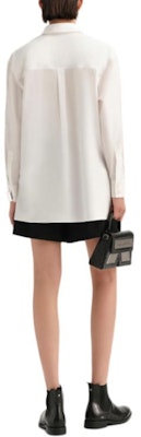 (Women) KARL LAGERFELD White Logo Print Long Sleeve Button-Up Shirt. 231L1624 Shop (Women) KARL LAGERFELD White Logo Print Long Sleeve Button-Up Shirt. 231L1624