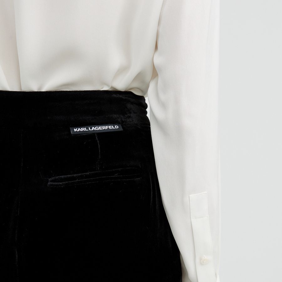 Details for (Women) Karl Lagerfeld  White Long Sleeve Bow Tie Shirt. 221L1623