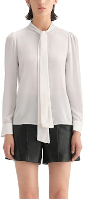 (Women) KARL LAGERFELD White Long Sleeve Embroidered Logo Button-Up Shirt. 236L16E3 Lookbook (Women) KARL LAGERFELD White Long Sleeve Embroidered Logo Button-Up Shirt. 236L16E3