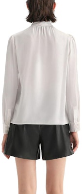 (Women) KARL LAGERFELD White Long Sleeve Embroidered Logo Button-Up Shirt. 236L16E3 Shop (Women) KARL LAGERFELD White Long Sleeve Embroidered Logo Button-Up Shirt. 236L16E3