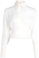 (Women) KARL LAGERFELD White Long Sleeve Fitted Shirt for Daily Casual Wear 235W1605110 (Women) KARL LAGERFELD White Long Sleeve Fitted Shirt for Daily Casual Wear 235W1605110