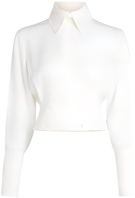 (Women) KARL LAGERFELD White Long Sleeve Fitted Shirt for Daily Casual Wear 235W1605110 Buy (Women) KARL LAGERFELD White Long Sleeve Fitted Shirt for Daily Casual Wear 235W1605110