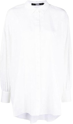 (Women) KARL LAGERFELD White Luxury Logo Pattern Long Sleeve Shirt. 231W1601100 Buy (Women) KARL LAGERFELD White Luxury Logo Pattern Long Sleeve Shirt. 231W1601100