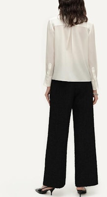 (Women) KARL LAGERFELD White Ruffle Collar Long Sleeve Casual Shirt. 241L1606 Purchase (Women) KARL LAGERFELD White Ruffle Collar Long Sleeve Casual Shirt. 241L1606