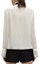 Purchase (Women) Karl Lagerfeld White Ruffle Collar Slim Fit Long Sleeve Shirt 241L1605
