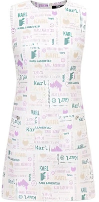 (Women) KARL LAGERFELD White Sleeveless Cartoon Print Mini Dress Luxury Style E42W1379 Order (Women) KARL LAGERFELD White Sleeveless Cartoon Print Mini Dress Luxury Style E42W1379