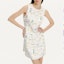 Lookbook (Women) KARL LAGERFELD White Sleeveless Cartoon Print Mini Dress Luxury Style E42W1379