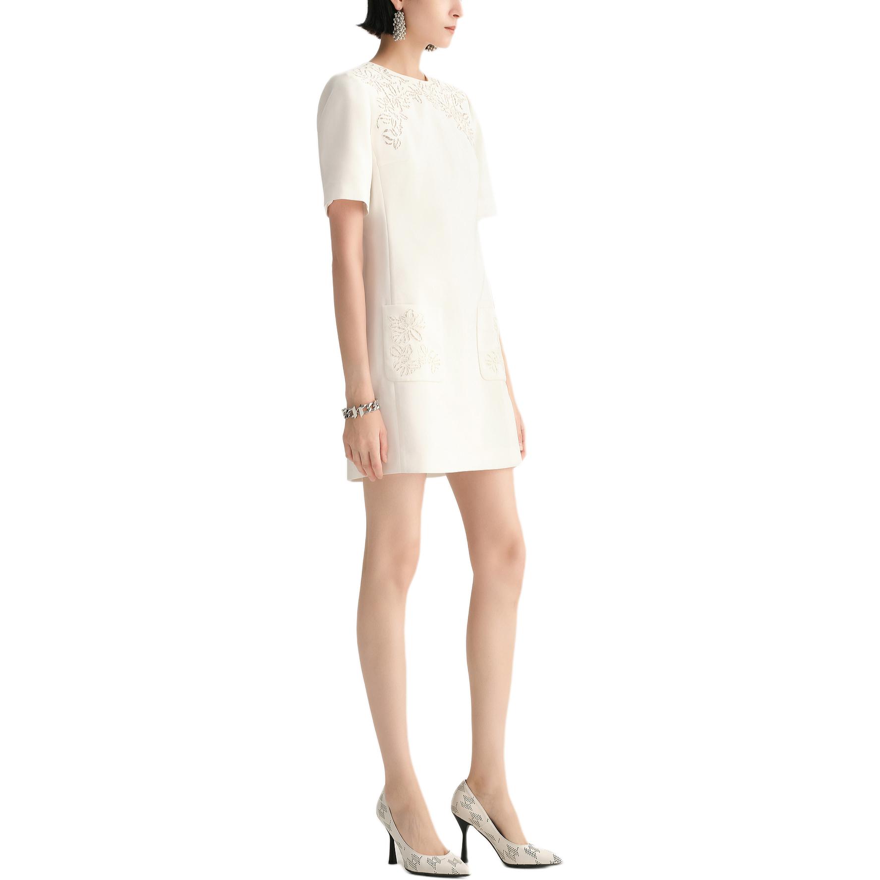 Details for (W) KARL LAGERFELD Putih Slim-Fit Pola Hollow Kaos Lengan Pendek 231L1393