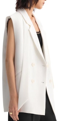 (Women) KARL LAGERFELD White Solid V-Neck Straight Suit Vest 231L1542 Sizing (Women) KARL LAGERFELD White Solid V-Neck Straight Suit Vest 231L1542
