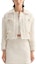Buy (Women) KARL LAGERFELD White Tweed Cropped Jacket Casual Commute Style. 236L14E5
