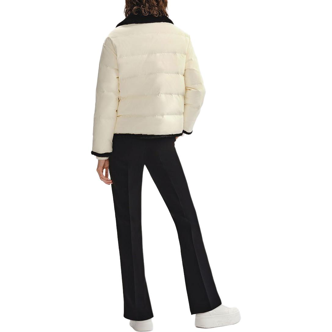 (Women) KARL LAGERFELD  White Tweed Panel Single-Breasted Down Jacket. 236L1578 圖 4
