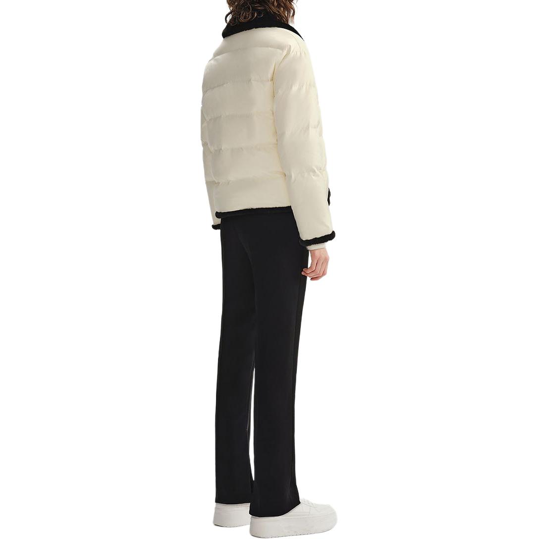 (Women) KARL LAGERFELD  White Tweed Panel Single-Breasted Down Jacket. 236L1578 圖 5