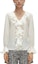 Lookbook (Women) KARL LAGERFELD White V-Neck Ruffle Long Sleeve Shirt for Work & Business. 241L1607