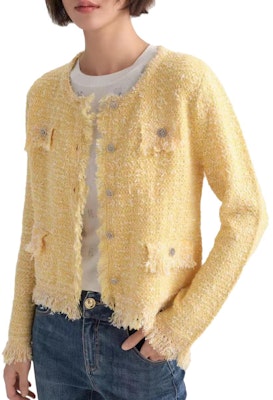 (Women) KARL LAGERFELD Yellow Button-Up Knit Cardigan Long Sleeve. 233L2090728 Lookbook (Women) KARL LAGERFELD Yellow Button-Up Knit Cardigan Long Sleeve. 233L2090728
