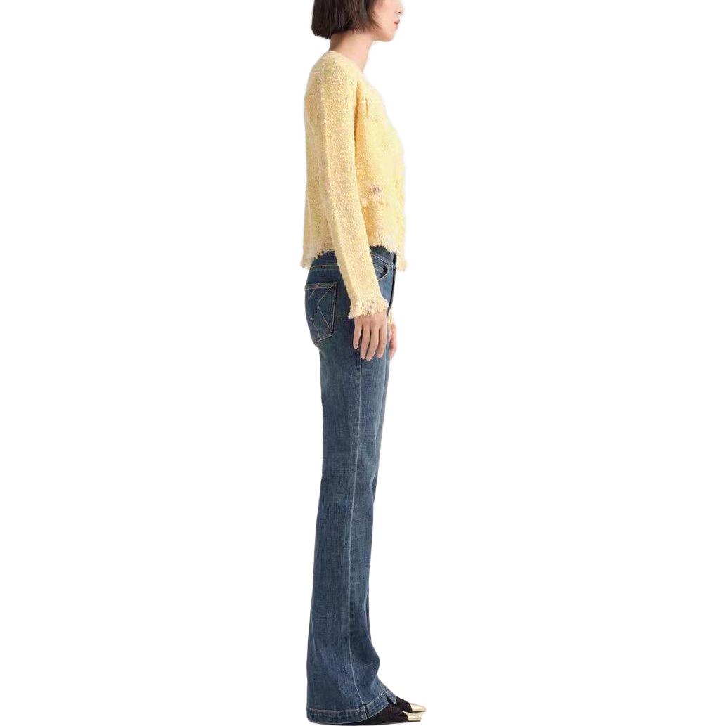 Purchase (Women) KARL LAGERFELD  Yellow Button-Up Knit Cardigan Long Sleeve. 233L2090728