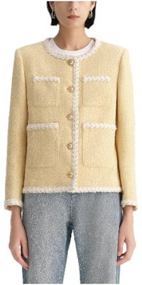 (Women) KARL LAGERFELD Yellow Casual Lightweight Jacket for Daily & Outdoor Wear. E36W1522 Order (Women) KARL LAGERFELD Yellow Casual Lightweight Jacket for Daily & Outdoor Wear. E36W1522