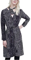(Women) KARL LAGERFELD All-Over Print V-Neck Midi Long-Sleeve Dress Women Black 220W1301 (Women) KARL LAGERFELD All-Over Print V-Neck Midi Long-Sleeve Dress Women Black 220W1301