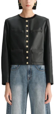 (W) 卡尔拉格斐黑色休闲圆领单排扣外套 E36W1901 Lookbook (W) 卡尔拉格斐黑色休闲圆领单排扣外套 E36W1901