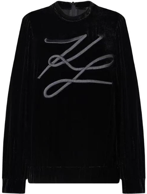 women-karl-lagerfeld-black-crewneck-sweatshirt-with-logo-design-216-l1743999