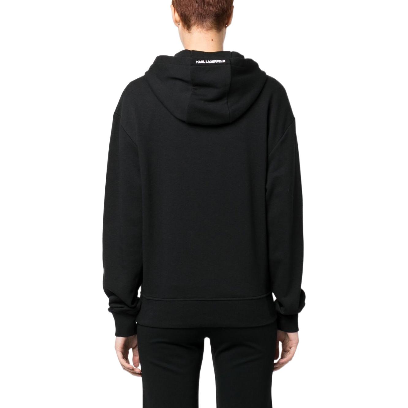 Shop (W) 卡尔拉格斐黑色卡通印花圆领卫衣 230W1882999