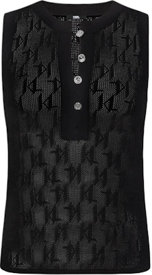 (Women) Karl Lagerfeld Black Lace Round-Neck Knit Tank Top Casual Chic. E42W2050 Buy (Women) Karl Lagerfeld Black Lace Round-Neck Knit Tank Top Casual Chic. E42W2050