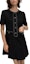 Order (Women) Karl Lagerfeld Black Tweed Slim-Fit Midi Dress Short Sleeve Fashion E41W1344