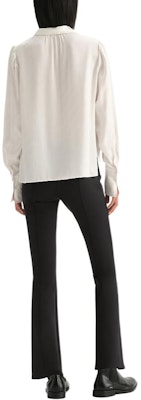 (Women) Karl Lagerfeld Chain Pattern V-Neck Tie Long Sleeve Shirt Women White 236L1655 Shop (Women) Karl Lagerfeld Chain Pattern V-Neck Tie Long Sleeve Shirt Women White 236L1655