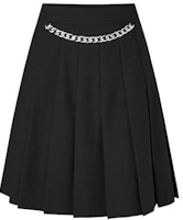 (Women) KARL LAGERFELD Chain Pleated Casual Skirt Women’s Black 221L1208 (Women) KARL LAGERFELD Chain Pleated Casual Skirt Women’s Black 221L1208