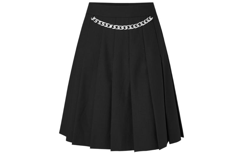 Order (Women) KARL LAGERFELD Chain Pleated Casual Skirt Women’s Black 221L1208