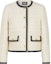 Buy (Women) KARL LAGERFELD Color Block Chanel-Style Button Jacket Women White E36W1497