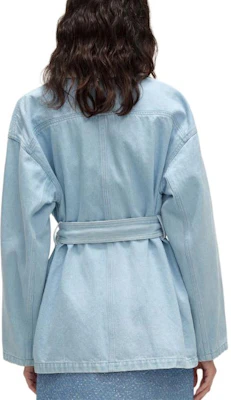 (W) 卡尔拉格斐拼色休闲街头风长袖夹克蓝色 241L1446 Sizing (W) 卡尔拉格斐拼色休闲街头风长袖夹克蓝色 241L1446