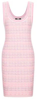 (Women) KARL LAGERFELD Colorblock Striped Knit Sleeveless Dress Pink - Casual Wear 241E13A1 (Women) KARL LAGERFELD Colorblock Striped Knit Sleeveless Dress Pink - Casual Wear 241E13A1