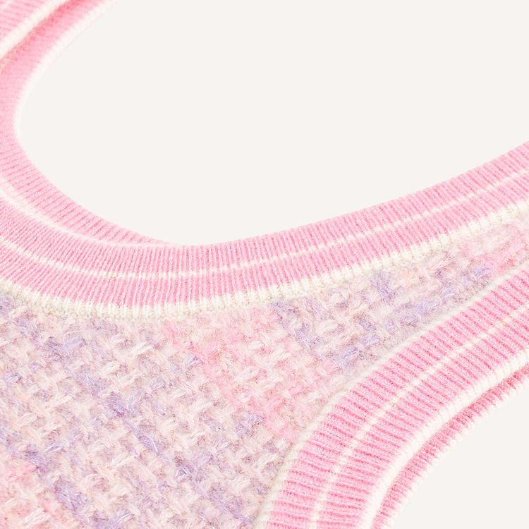 Lookbook (W) Vestido sin mangas de punto a rayas Karl Lagerfeld Colorblock Rosa - Casual. 241E13A1