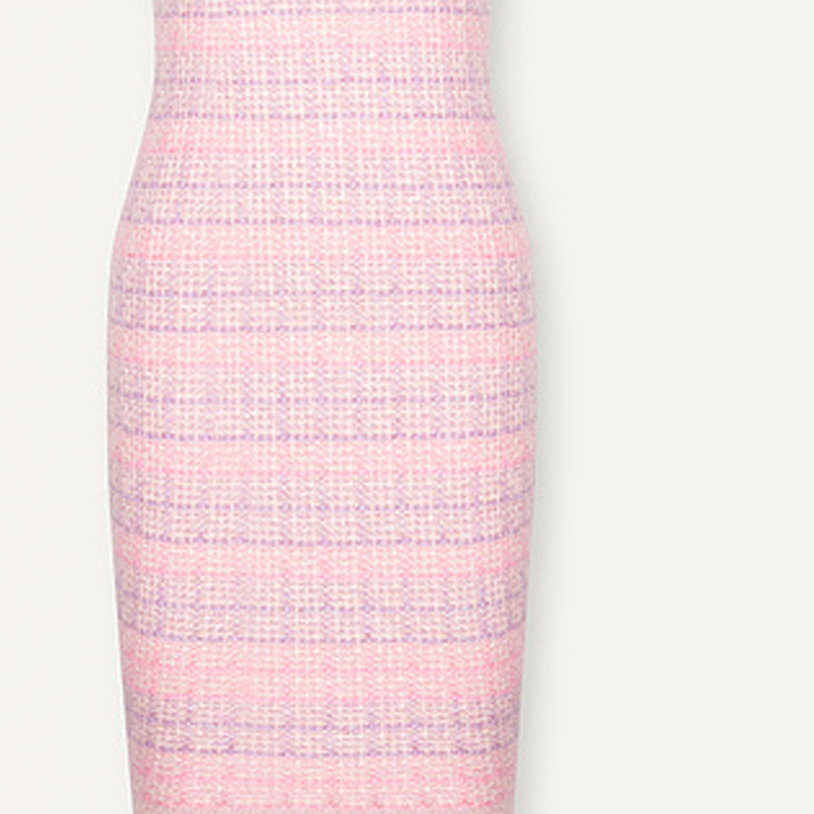 Sizing (W) Vestido sin mangas de punto a rayas Karl Lagerfeld Colorblock Rosa - Casual. 241E13A1