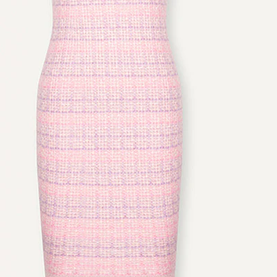 (W) Vestido sin mangas de punto a rayas Karl Lagerfeld Colorblock Rosa - Casual. 241E13A1 Sizing (W) Vestido sin mangas de punto a rayas Karl Lagerfeld Colorblock Rosa - Casual. 241E13A1