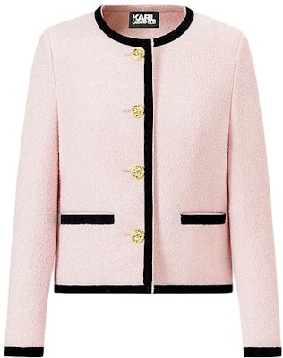 (Women) Karl Lagerfeld Contrast Color Long Sleeve Button Jacket Pink Women. E37W15C5 Buy (Women) Karl Lagerfeld Contrast Color Long Sleeve Button Jacket Pink Women. E37W15C5